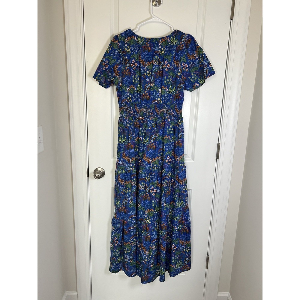 Sugarlips Women's Floral Midi Maxi Smocked Waist Tiered Dress Size Large NWT - Picture 7 of 8